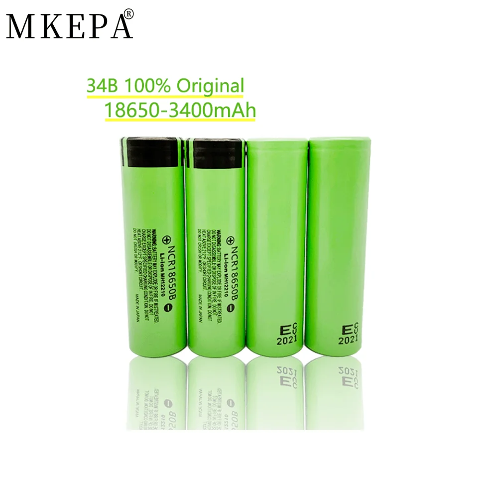 

100% Original Brand New NCR18650B 3.7V 3400mAh 18650 Lithium-Ion Rechargeable Battery Suitable For Flashlights And Fan Batteries