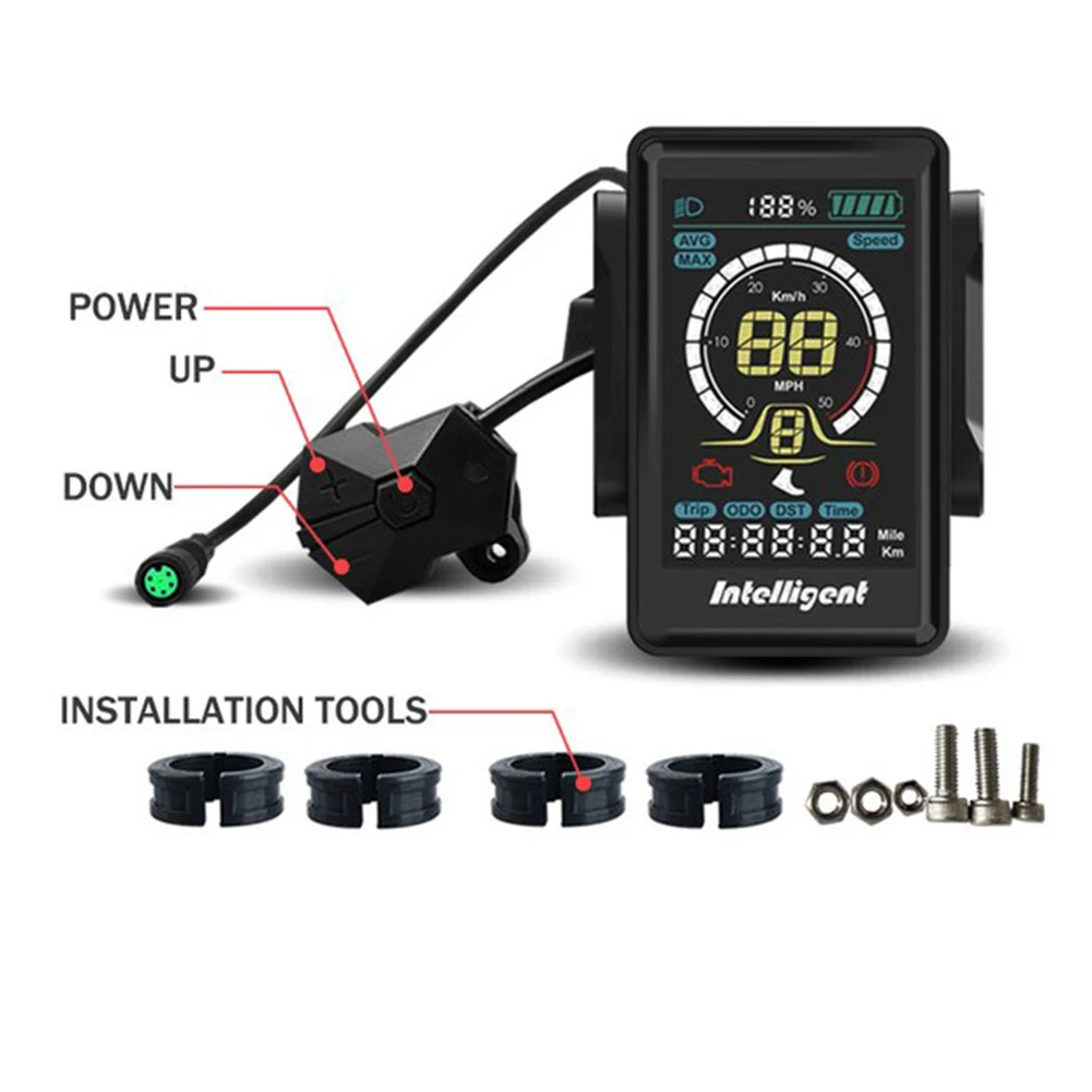 Motor Instrument 1*LCD Display 173g 24V 36V 48V 5 Pin Female 500mm/19.68in 9*5.49cm Bicycle Components & Parts
Motor Instrument 1*LCD Display 173g 24V 36V 48V 5 Pin Female 500mm/19.68in 9*5.49cm Bicycle Components & Parts