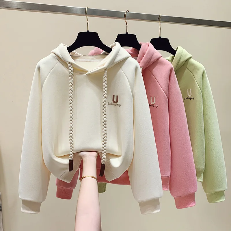 Autumn Fashion Women's Hoodies Long Sleeve Hooded Sweatshirt Lace Up Casual Women's Hoodie Korean Style Female Pullover Tops
Autumn Fashion Women's Hoodies Long Sleeve Hooded Sweatshirt Lace Up Casual Women's Hoodie Korean Style Female Pullover Tops