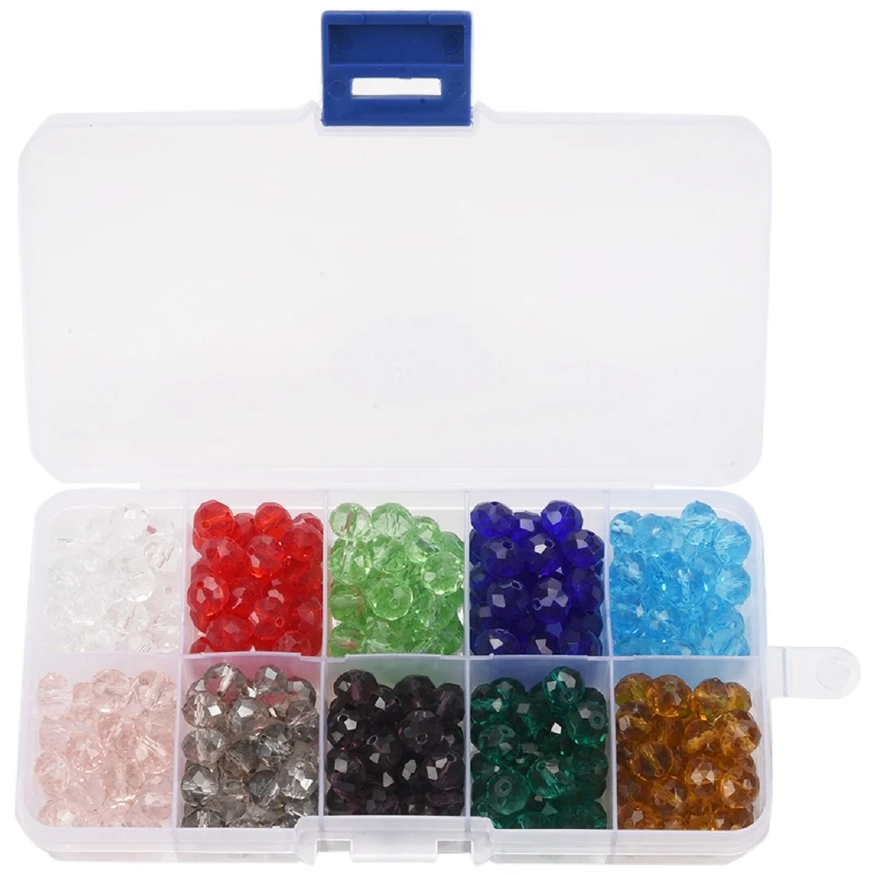 300 Pcs Glass Beads, 8Mm 10 Color Faceted Beads Crystal Beads For Jewelry Making, DIY Beading Projects, Bracelets, Necklaces, Ea
300 Pcs Glass Beads, 8Mm 10 Color Faceted Beads Crystal Beads For Jewelry Making, DIY Beading Projects, Bracelets, Necklaces, Ea