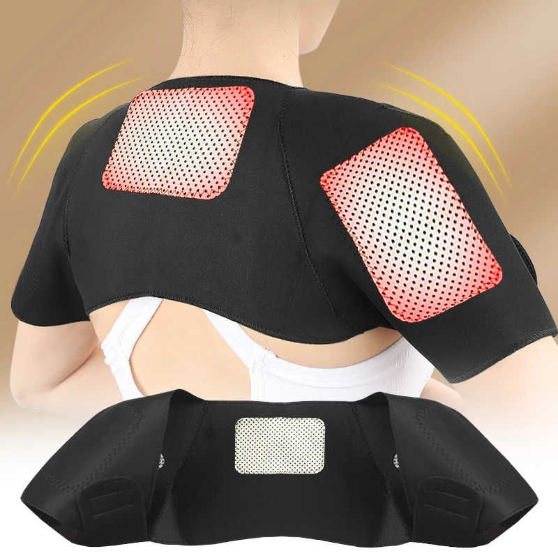 

Tourmaline Self-heating Heat Therapy Pad Shoulder Protector Support Brace Pain Relief Health Care Magnet Heated Belt Women Men