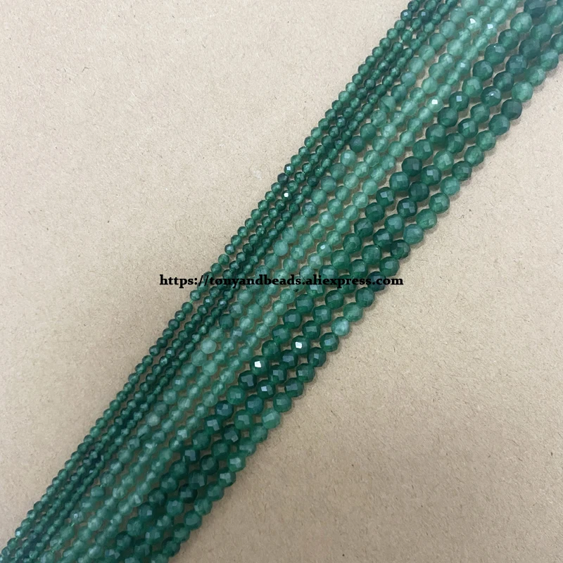 Small Diamond Cuts Faceted Green Color Jade Round Loose Beads 15" 2 3 4MM Pick Size For Jewelry Making DIY
Small Diamond Cuts Faceted Green Color Jade Round Loose Beads 15" 2 3 4MM Pick Size For Jewelry Making DIY