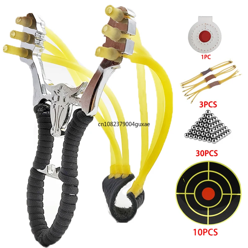 

Прочные металлические рогатки для стрельбы в помещении и на улице, Рогатка для родителей и детей, спортивный стальной шар, Семейная Игрушка, набор игрушек для мальчиков