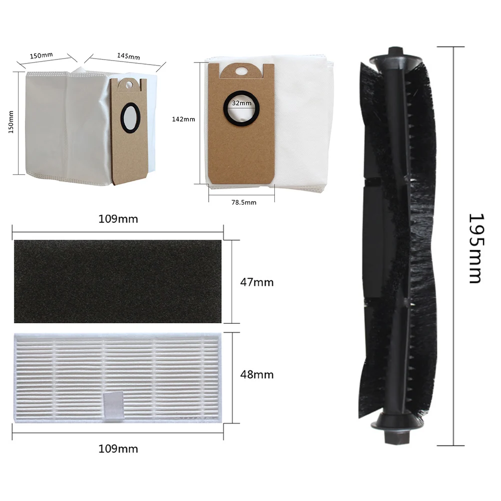 Accessories Cleaning Household Supplies Side Brush Mian Brush Dust Bags Self Empty High-quality Main Brush Filter
Accessories Cleaning Household Supplies Side Brush Mian Brush Dust Bags Self Empty High-quality Main Brush Filter