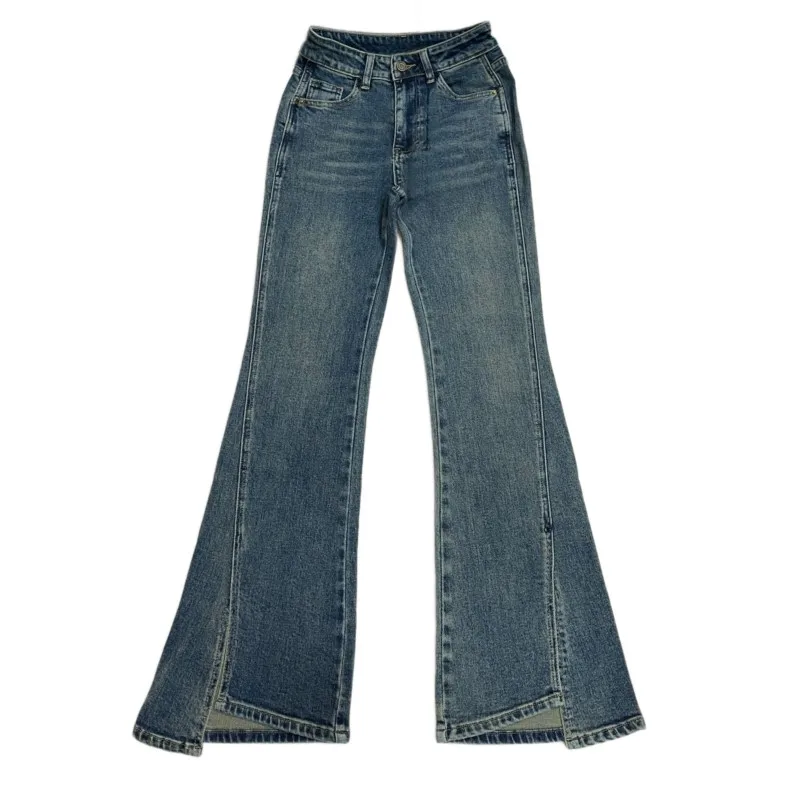 Denim flare straight leg split slim version color contrast design warm and comfortable 2024 early spring
Denim flare straight leg split slim version color contrast design warm and comfortable 2024 early spring