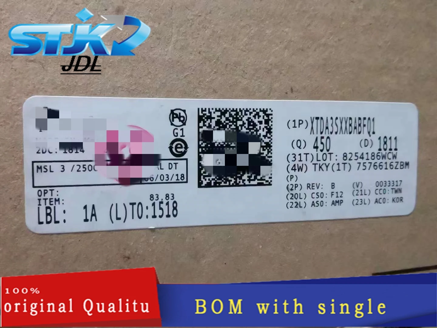 

IC XTDA3SXXBABFQ1 BGA DC2018+ Interface - serializer, solution series New original Not only sales and recycling chip 1PCS