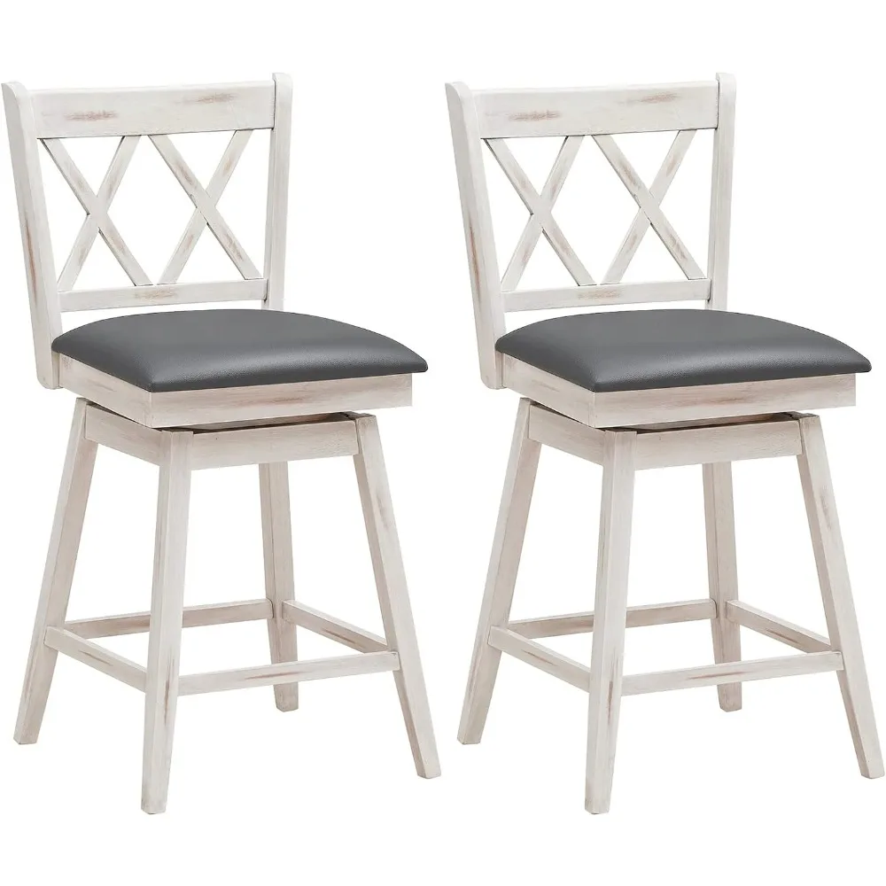 COSTWAY Bar Stool Set of 2, 360° Swivel Counter Height 25inch Bar Stool with Foot Rest Upholstered Cushion & Ergonomic Backrest
COSTWAY Bar Stool Set of 2, 360° Swivel Counter Height 25inch Bar Stool with Foot Rest Upholstered Cushion & Ergonomic Backrest
