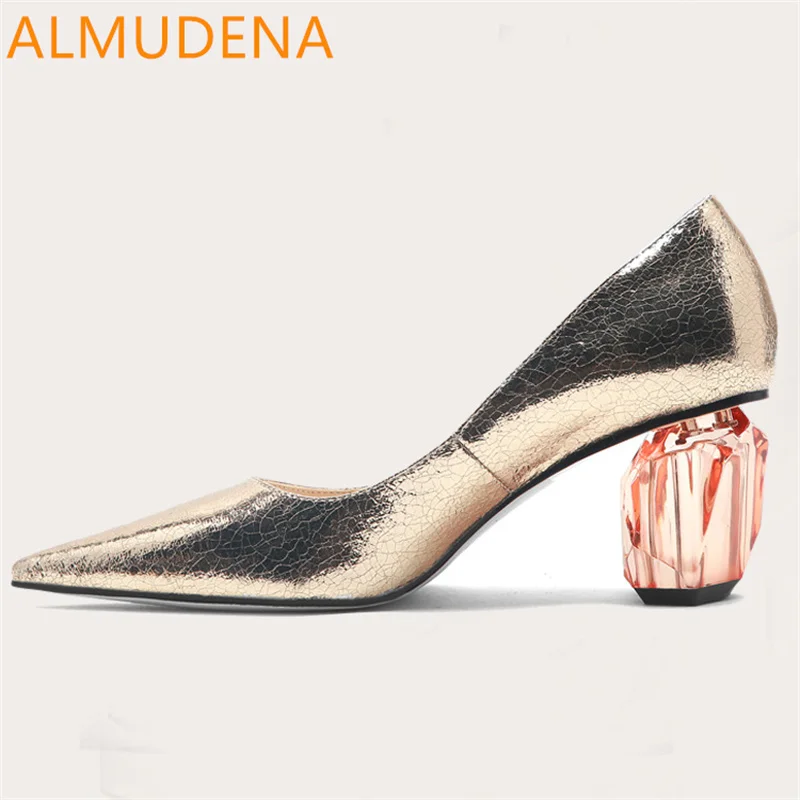 Strange Heel Pointed Toe Women Pumps Leisure Dress Crystal Thick High Heel Shallow Shoes Mature Modern Adult Solid Slip On Shoes
Strange Heel Pointed Toe Women Pumps Leisure Dress Crystal Thick High Heel Shallow Shoes Mature Modern Adult Solid Slip On Shoes