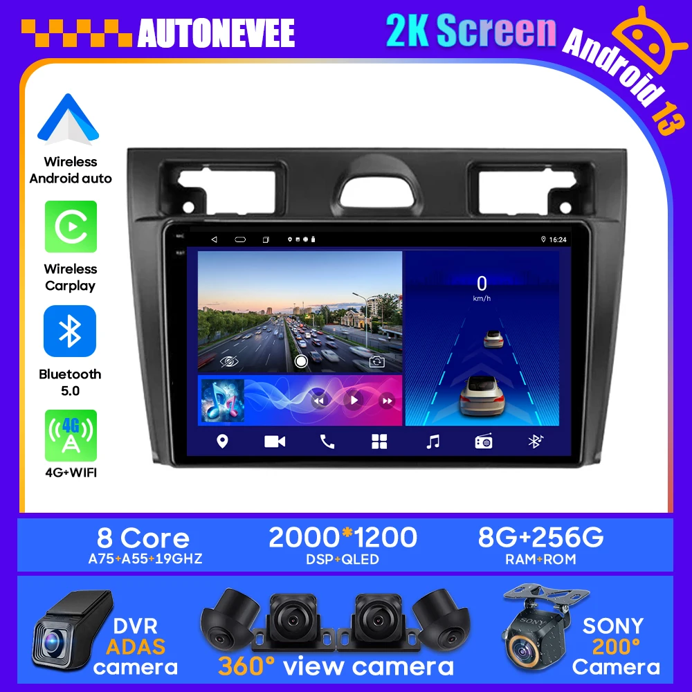 Android Car For Ford Fiesta Mk VI 5 Mk5 2002 - 2008 Radio Stereo Multimedia Player Unit Carplay Android Auto BT GPS Navigation
Android Car For Ford Fiesta Mk VI 5 Mk5 2002 - 2008 Radio Stereo Multimedia Player Unit Carplay Android Auto BT GPS Navigation