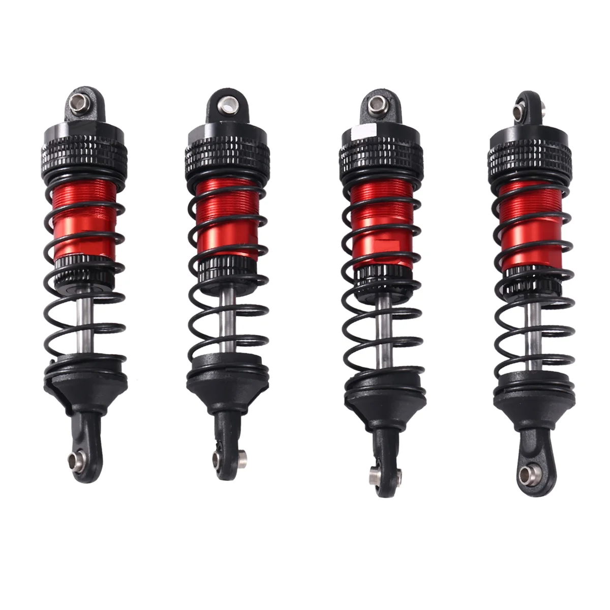 

4Pcs Metal Front and Rear Shock Absorber for Wltoys 144001 144010 124007 124016 124017 124019 RC Car Upgrade Parts,Red