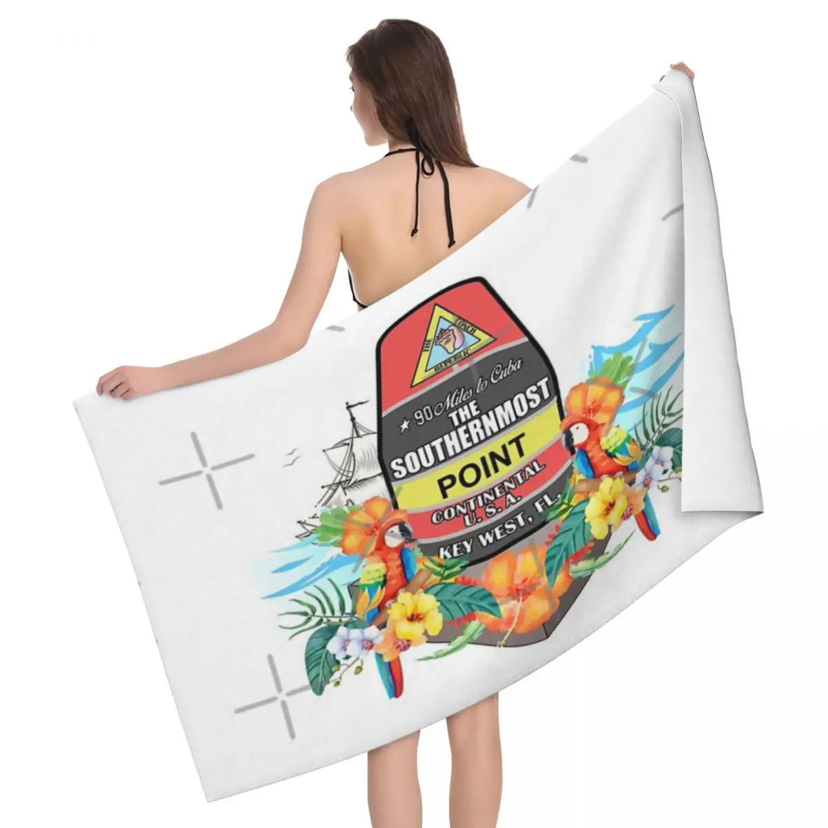 Southernmost Point Key West 80x130cm Bath Towel Water-absorbent For Pool Holiday Gift
Southernmost Point Key West 80x130cm Bath Towel Water-absorbent For Pool Holiday Gift