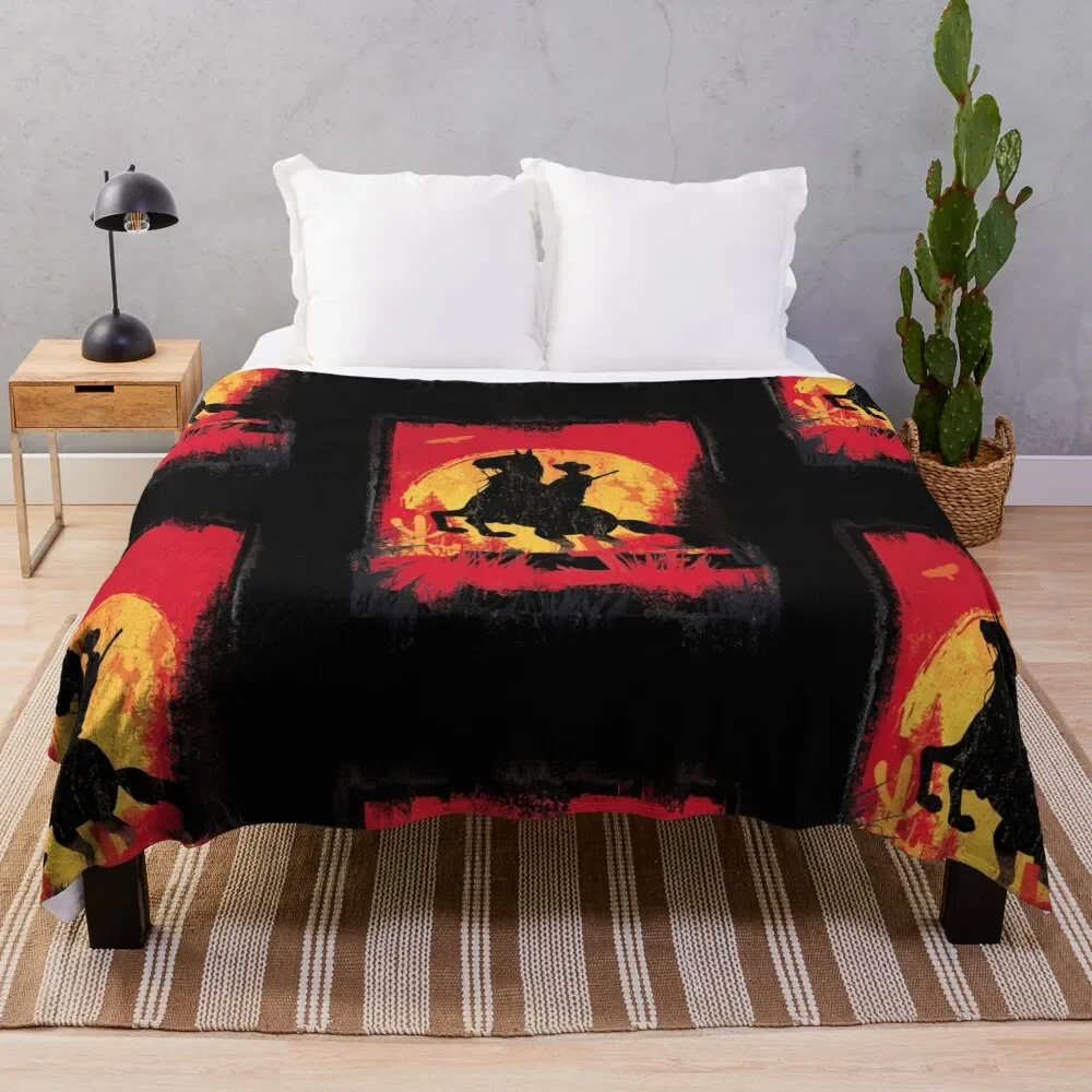 

RDR Sunset Throw Blanket For Decorative Sofa Flannels Giant Sofa Blankets For Sofas Retros Blankets