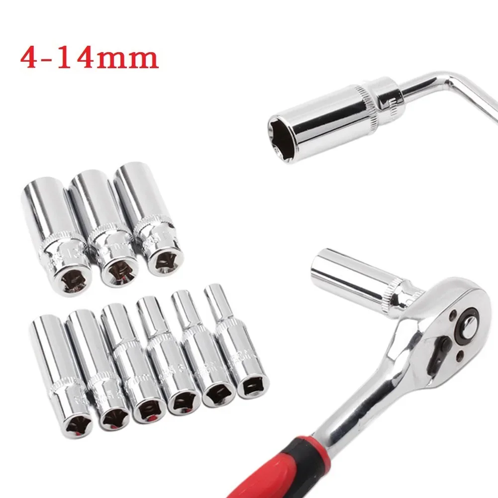 1pc 1/4 Hex 50mm Socket Adapter Chromium Vanadium Steel Deep Socket Wrench Head Sleeve For Ratchet Wrench Auto Repair Hand Tool
1pc 1/4 Hex 50mm Socket Adapter Chromium Vanadium Steel Deep Socket Wrench Head Sleeve For Ratchet Wrench Auto Repair Hand Tool