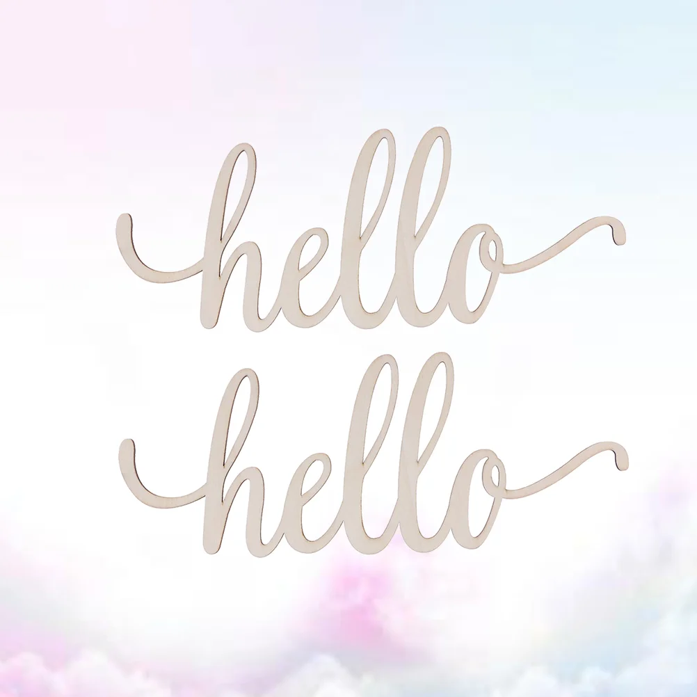 2pcs Creative Hello Wood Sign Home Decor Wall Ornament Wood Sign Decorative Signage for Home Bedroom
2pcs Creative Hello Wood Sign Home Decor Wall Ornament Wood Sign Decorative Signage for Home Bedroom