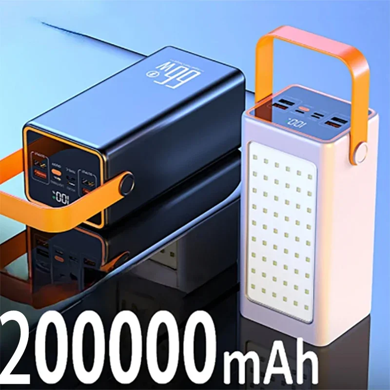 Power Bank 200000mAh High Capacity 66W Fast Charger Powerbank for iPhone Laptop Batterie Externe LED Camping Light Flashlight
Power Bank 200000mAh High Capacity 66W Fast Charger Powerbank for iPhone Laptop Batterie Externe LED Camping Light Flashlight