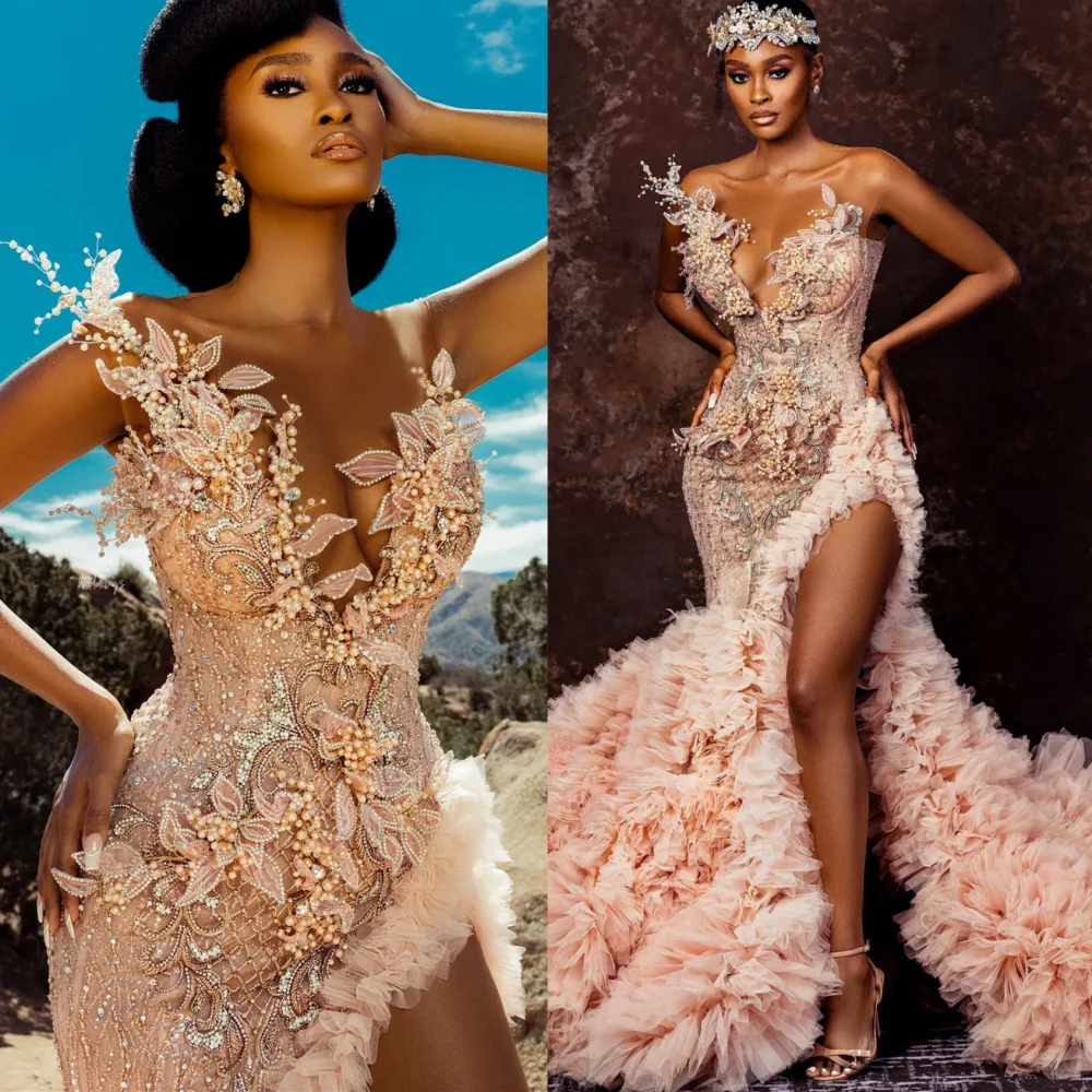 Женское свадебное платье с юбкой годе Aso Ebi, платье цвета шампанского с кружевными кристаллами, роскошное платье невесты, 2024
Женское свадебное платье с юбкой годе Aso Ebi, платье цвета шампанского с кружевными кристаллами, роскошное платье невесты, 2024