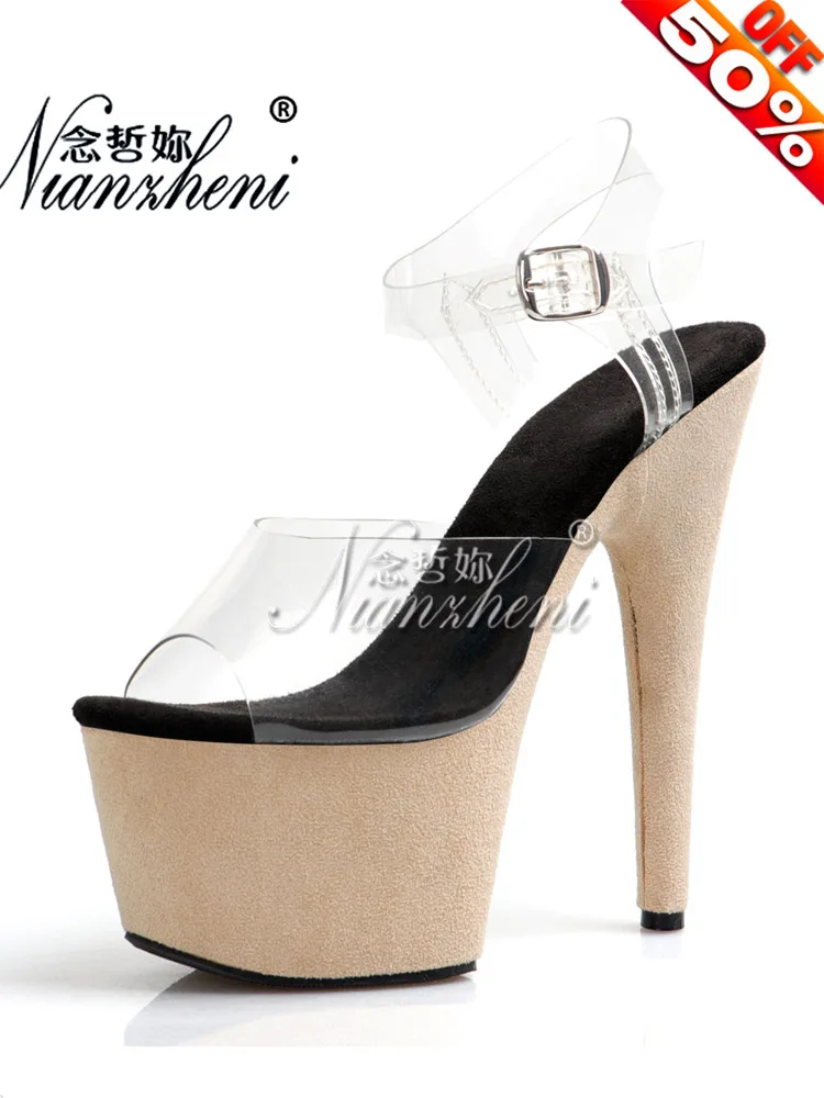 New 17cm Stripper Heel Sexy Fetish Flock Peep Toe Bride Full Dress Nightclub Fashion Pole Dance Shoes Party Elegant Womens Model
New 17cm Stripper Heel Sexy Fetish Flock Peep Toe Bride Full Dress Nightclub Fashion Pole Dance Shoes Party Elegant Womens Model