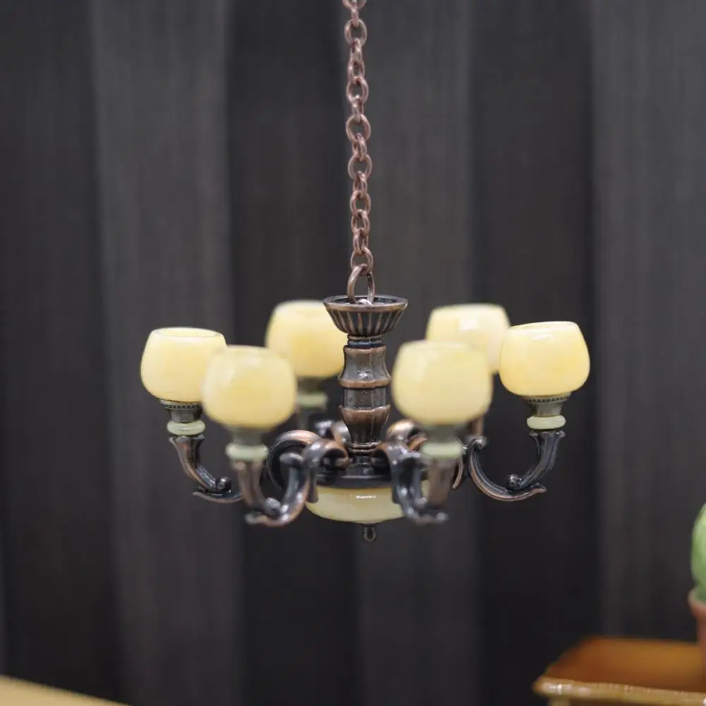 Dollhouse Ceiling Lamp Realistic Dollhouse Miniature Chandelier Models Exquisite Ceiling Lamps for Tiny Furniture Ornament
Dollhouse Ceiling Lamp Realistic Dollhouse Miniature Chandelier Models Exquisite Ceiling Lamps for Tiny Furniture Ornament