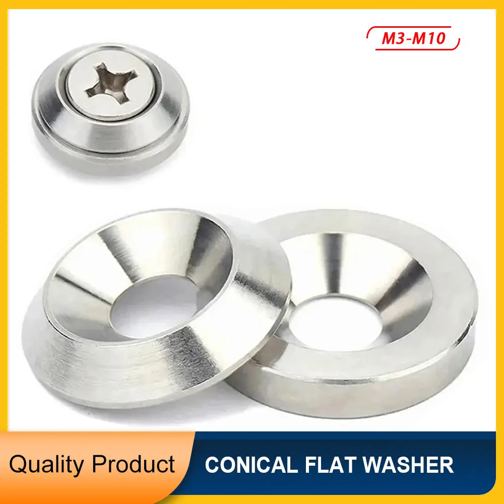 

M3 M4 M5 M6 M8 M10 Conical Washer Solid Countersunk Head Flat Gasket 304 Stainless Steel Concave and Convex Tapered Washers