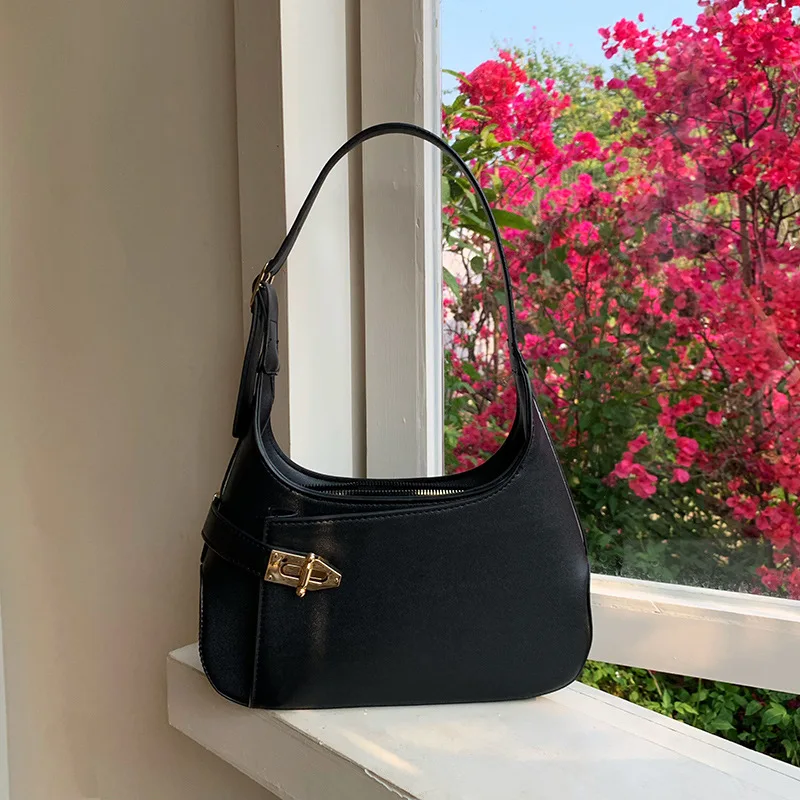 Vintage Black Pu Leather Shoulder Bag for Women 2023 Designer Solid Color Soft Hobos Handbag Female Quality Underarm Bag Bolsos
Vintage Black Pu Leather Shoulder Bag for Women 2023 Designer Solid Color Soft Hobos Handbag Female Quality Underarm Bag Bolsos