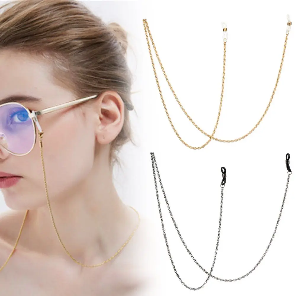 

New Fashion Metal Simple Glasses Chain Non-slip Vintage Eyeglass Lanyard Reading Glasses Holder Neck Strap Rope Sunglasses Chain