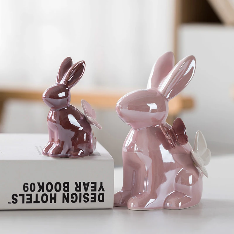Rabbit Statue Ceramic Home Decor Animal Butterfly Figurines Ornament Aesthetic Decoration Kawaii Room Christmas Gift Accessories
Rabbit Statue Ceramic Home Decor Animal Butterfly Figurines Ornament Aesthetic Decoration Kawaii Room Christmas Gift Accessories