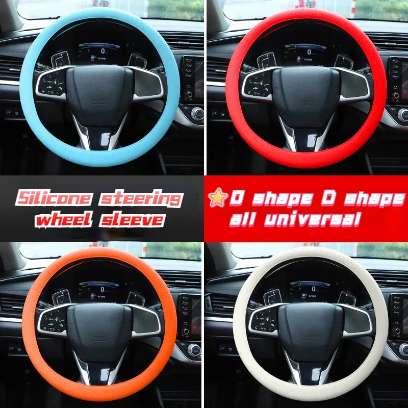 Car Silicone Steering Wheel Cover Fashion Sweat Absorbent Non-slip Handle Cover General Thin Soft Universal Interior Accessories
Car Silicone Steering Wheel Cover Fashion Sweat Absorbent Non-slip Handle Cover General Thin Soft Universal Interior Accessories