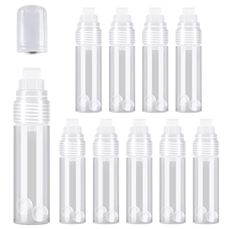

10 Pack Empty Acrylic Markers Clear White Paint Marker Pens 15Mm For Rock Painting Wood