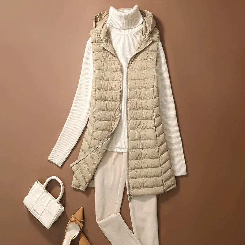 Women's Vest Jacket Hooded Autumn Winter Hooded Sleeveless Jackets 2023 New Down Female Slim Office Lady Warm Casual Vest Coat
Women's Vest Jacket Hooded Autumn Winter Hooded Sleeveless Jackets 2023 New Down Female Slim Office Lady Warm Casual Vest Coat