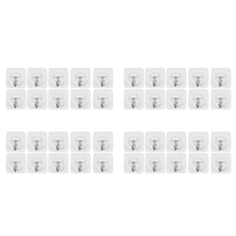 New 40 Packs Reusable Adhesive Hooks,Transparent Heavy Duty Wall Hooks With No Scratch, Waterproof And Oilproof
New 40 Packs Reusable Adhesive Hooks,Transparent Heavy Duty Wall Hooks With No Scratch, Waterproof And Oilproof