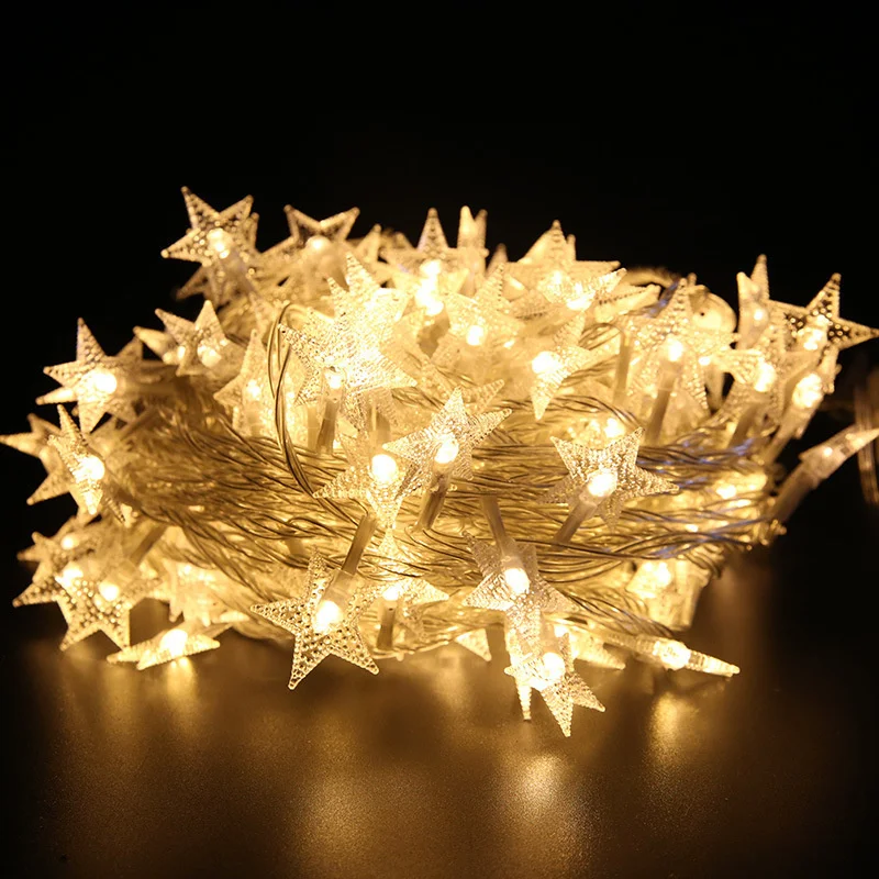 6/10M LED Star String Lights Garland Curtain String Fairy Lamps USB/Battery Powered Wedding Party Christmas Decorations for Home
6/10M LED Star String Lights Garland Curtain String Fairy Lamps USB/Battery Powered Wedding Party Christmas Decorations for Home