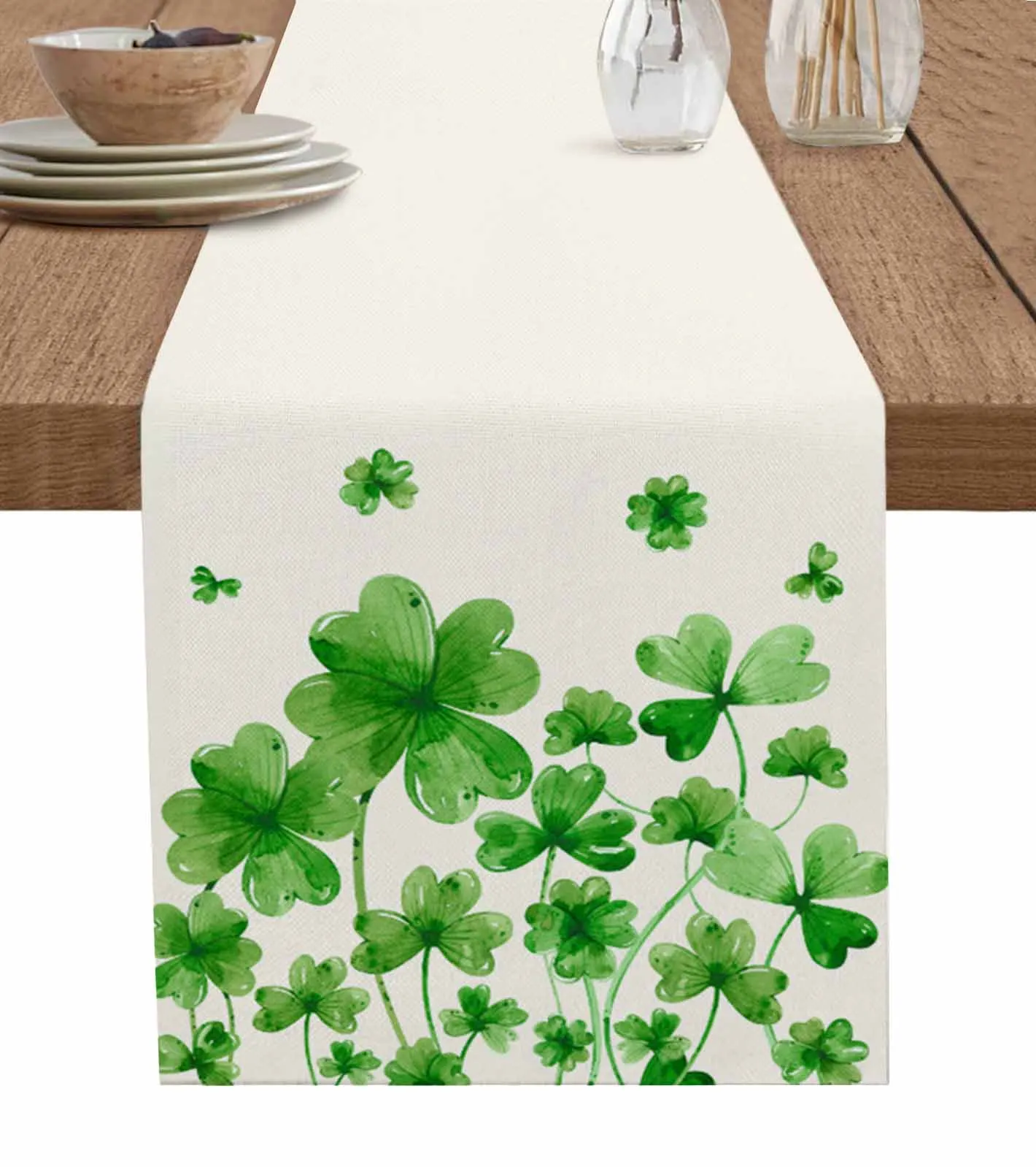 St. Patrick'S Day Clover Plants Table Runner For Kitchen Table Cover Home Decor Tablecloth 4/6 Pcs Placemats
St. Patrick'S Day Clover Plants Table Runner For Kitchen Table Cover Home Decor Tablecloth 4/6 Pcs Placemats