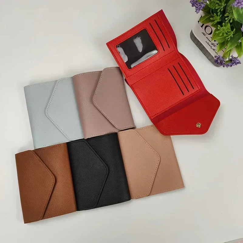 

Wallets for Women Small Hasp Girl Credit Card Holder for PU Leather Coin Purse Female Wallet Short Purses for Women Carteras