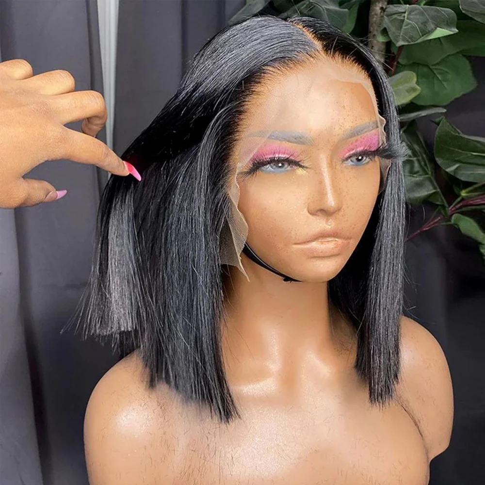Short Bob Wig Bone Straight Human Hair Wigs Lace Human Hair Pre Plucked Wigs For Women 180 Density 4x4 Lace Closure
Short Bob Wig Bone Straight Human Hair Wigs Lace Human Hair Pre Plucked Wigs For Women 180 Density 4x4 Lace Closure