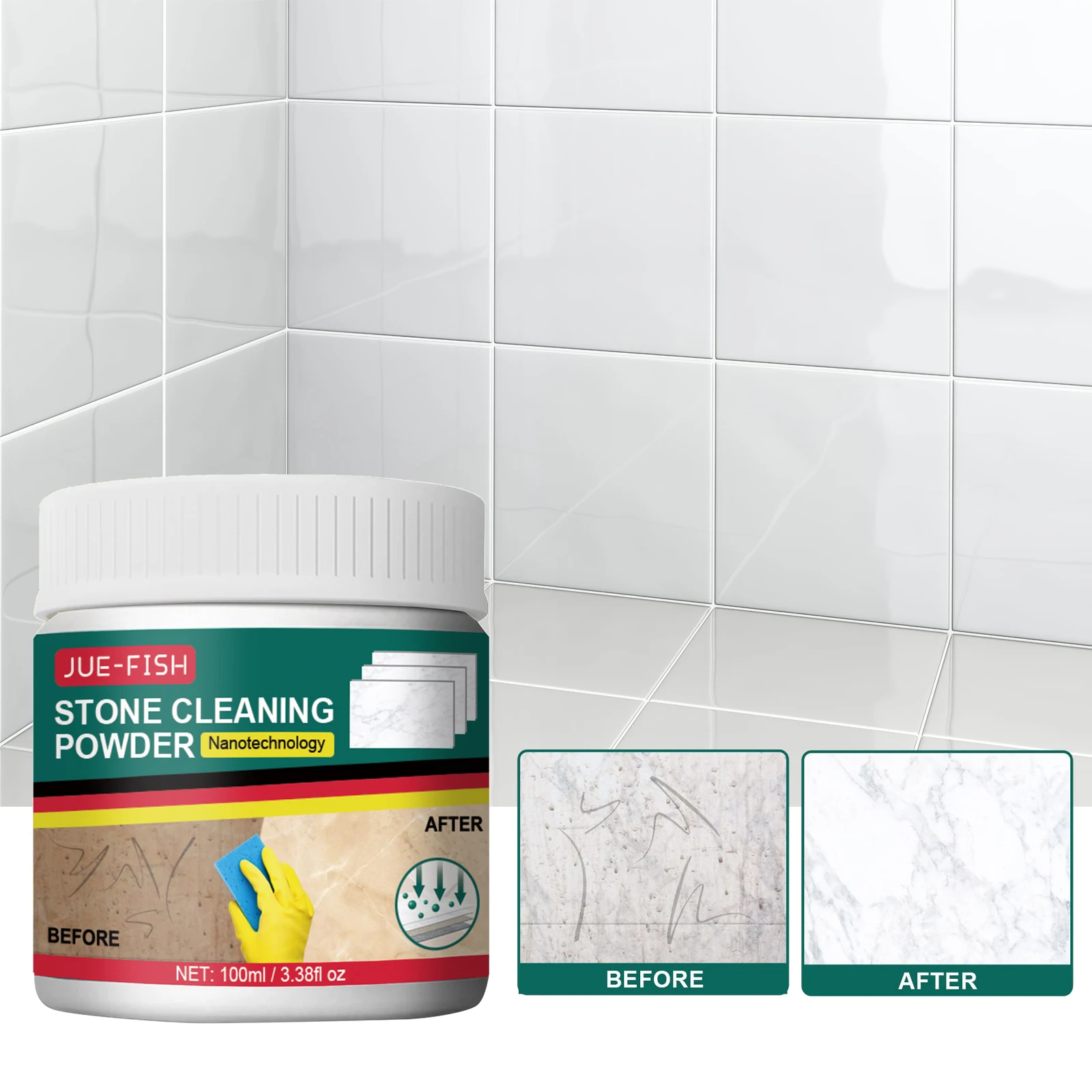 Stone Cleaning Powder Deep Cleaning Remover Stains Granite Quartz Marble Tile Stone Floor Stubborn Oil Stains Cleaning Powder
Stone Cleaning Powder Deep Cleaning Remover Stains Granite Quartz Marble Tile Stone Floor Stubborn Oil Stains Cleaning Powder