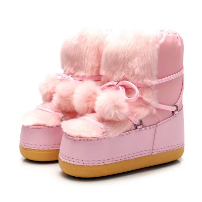 

MODX Pink Boys Mid-Calf Dropshipping Baby Girls Snow Kids Boots Winter Child Space Shoes