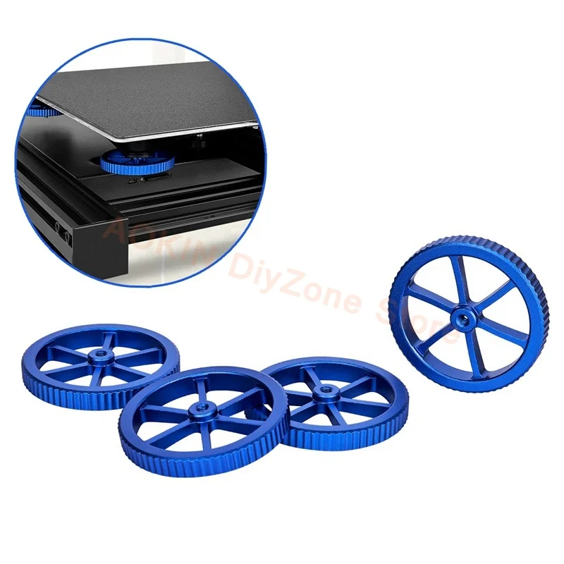 4Pcs Aluminum Hand Twist Leveling Nut Knobs Wheels, for Ender 3/3 Pro/3 V2, Ender 5/5 Plus/5 Pro, CR-10, CR10S 3D Printer Parts
4Pcs Aluminum Hand Twist Leveling Nut Knobs Wheels, for Ender 3/3 Pro/3 V2, Ender 5/5 Plus/5 Pro, CR-10, CR10S 3D Printer Parts