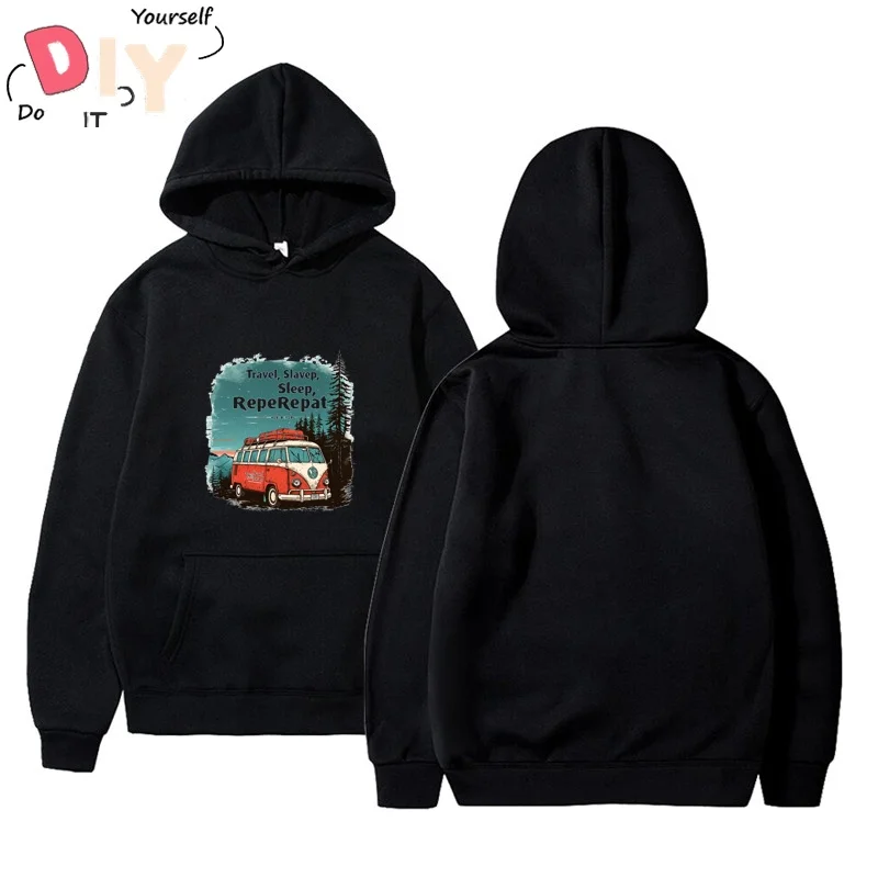 

Travel Slavep Reperepat Blouse Plus Size Viral Fashion Cute Hoodie Men Style Cotton Gildan Basic Oversize Sexy Putih