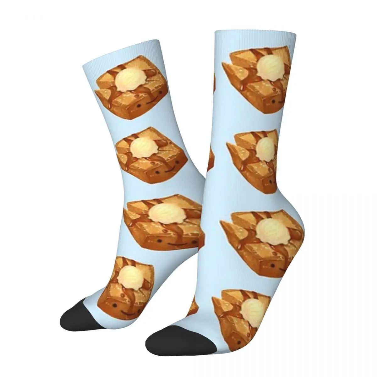 

Fancy French Toast Socks Harajuku High Quality Stockings All Season Long Socks Accessories for Unisex Gifts