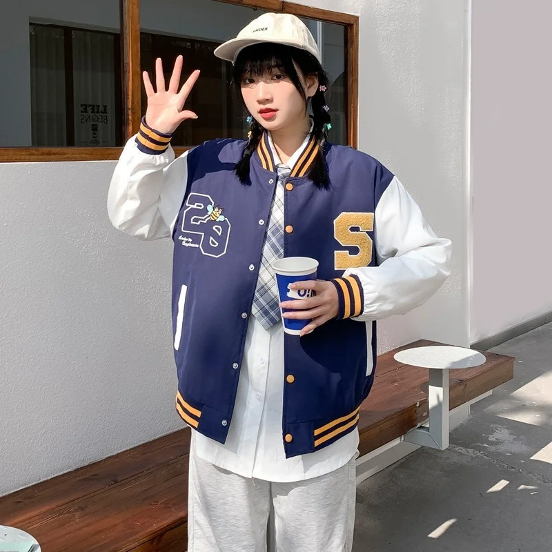 ZOUXO Baseball Uniform Women Jacket 2022 New Design Vintage Casual Clothes Spring Autumn Sports Jacket Coat 
ZOUXO Baseball Uniform Women Jacket 2022 New Design Vintage Casual Clothes Spring Autumn Sports Jacket Coat