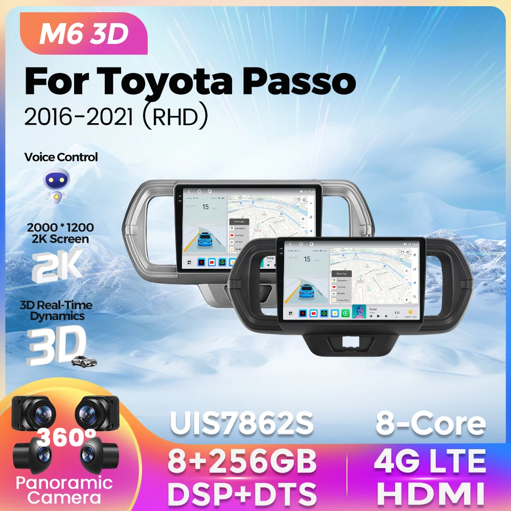 Новинка Автомагнитола M6 3D UI с 2K экраном для Toyota Passo 2016-2021 мультимедийный плеер GPS-навигация для беспроводного Carplay Android авто
Новинка Автомагнитола M6 3D UI с 2K экраном для Toyota Passo 2016-2021 мультимедийный плеер GPS-навигация для беспроводного Carplay Android авто