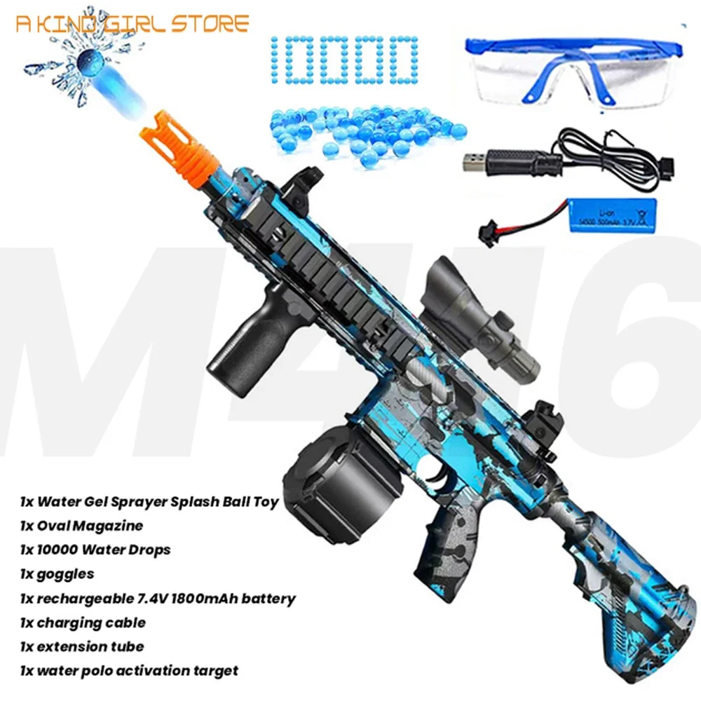 Новинка игрушка для улицы M416 ручной и электрический пистолет-распылитель 2-в-1 гелевый шар экологически чистые Водяные Шарики с очками симуляция игры CS
Новинка игрушка для улицы M416 ручной и электрический пистолет-распылитель 2-в-1 гелевый шар экологически чистые Водяные Шарики с очками симуляция игры CS