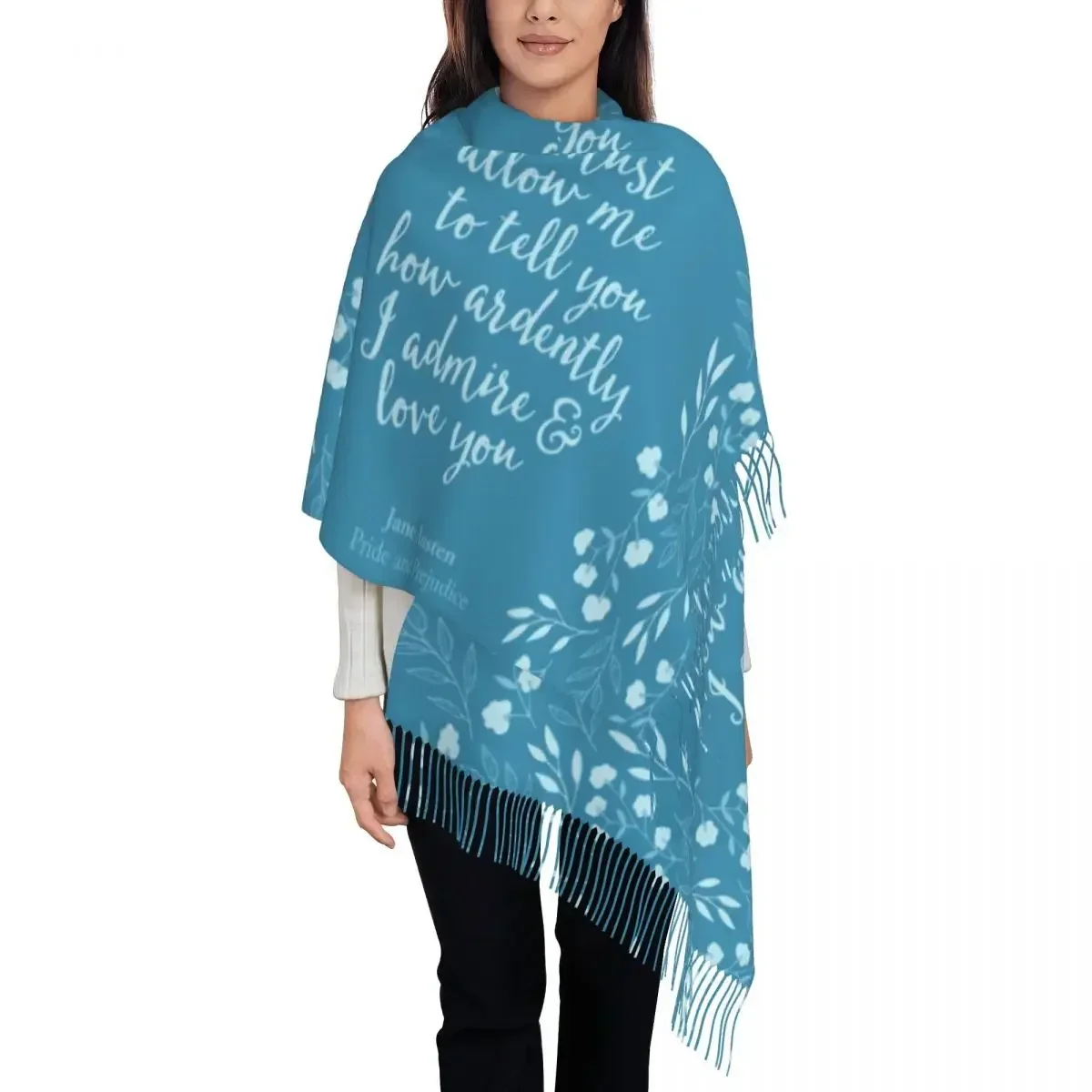 Jane Austen Pride And Prejudice Floral Love Quote Scarf Women Men Stylish Winter Shawl Wraps Tassel Wraps
Jane Austen Pride And Prejudice Floral Love Quote Scarf Women Men Stylish Winter Shawl Wraps Tassel Wraps