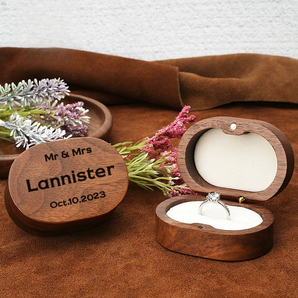 Custom Proposal Marriage Engagement Wooden Ring Box for Wedding Engraved Ring Jewelry Gift Packaging Box Wedding Earring Boxes
Custom Proposal Marriage Engagement Wooden Ring Box for Wedding Engraved Ring Jewelry Gift Packaging Box Wedding Earring Boxes