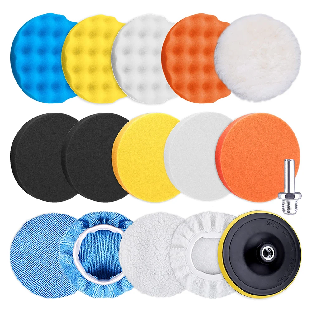 16pcs 5'' Polishing Pad Waxing Pad Sponge Buffing Wheel Kit For Car Polisher Cleaning Grinding Machine Tool Accessories
16pcs 5'' Polishing Pad Waxing Pad Sponge Buffing Wheel Kit For Car Polisher Cleaning Grinding Machine Tool Accessories