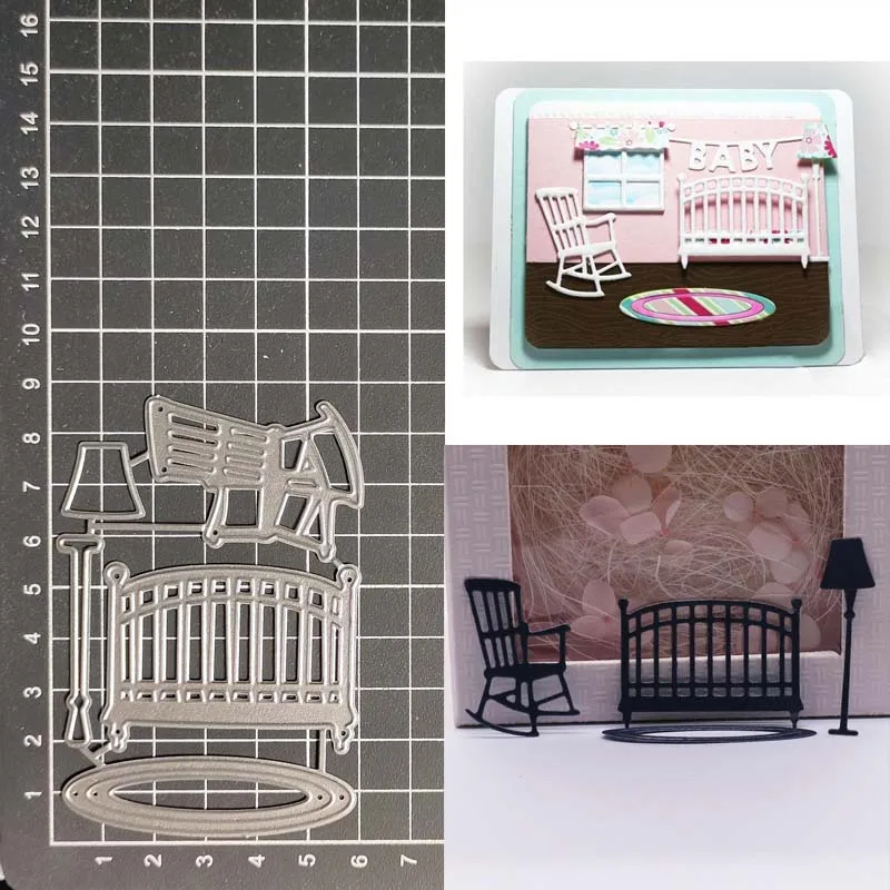 Baby Bedroom Chair Bed Lamp Metal Cutting Dies Stencils for DIY Scrapbooking/Photo Album Decorative Embossing DIY Paper Cards
Baby Bedroom Chair Bed Lamp Metal Cutting Dies Stencils for DIY Scrapbooking/Photo Album Decorative Embossing DIY Paper Cards