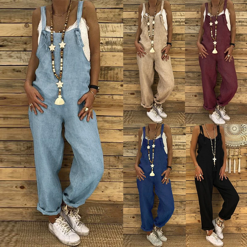 Fashion Women Girls Loose Solid Jumpsuit Strap Dungaree Harem Trousers Ladies Overall Pants Casual Playsuits Plus Size Jumpsuit
Fashion Women Girls Loose Solid Jumpsuit Strap Dungaree Harem Trousers Ladies Overall Pants Casual Playsuits Plus Size Jumpsuit
