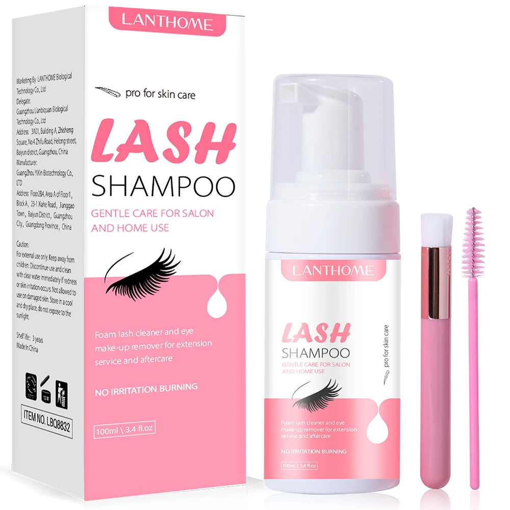 100ml Eyelash Extension Shampoo Makeup Fast Removal Foaming Deep Cleansing Lash Glue Kit With 2 Brushes Wash Oil For Women
100ml Eyelash Extension Shampoo Makeup Fast Removal Foaming Deep Cleansing Lash Glue Kit With 2 Brushes Wash Oil For Women