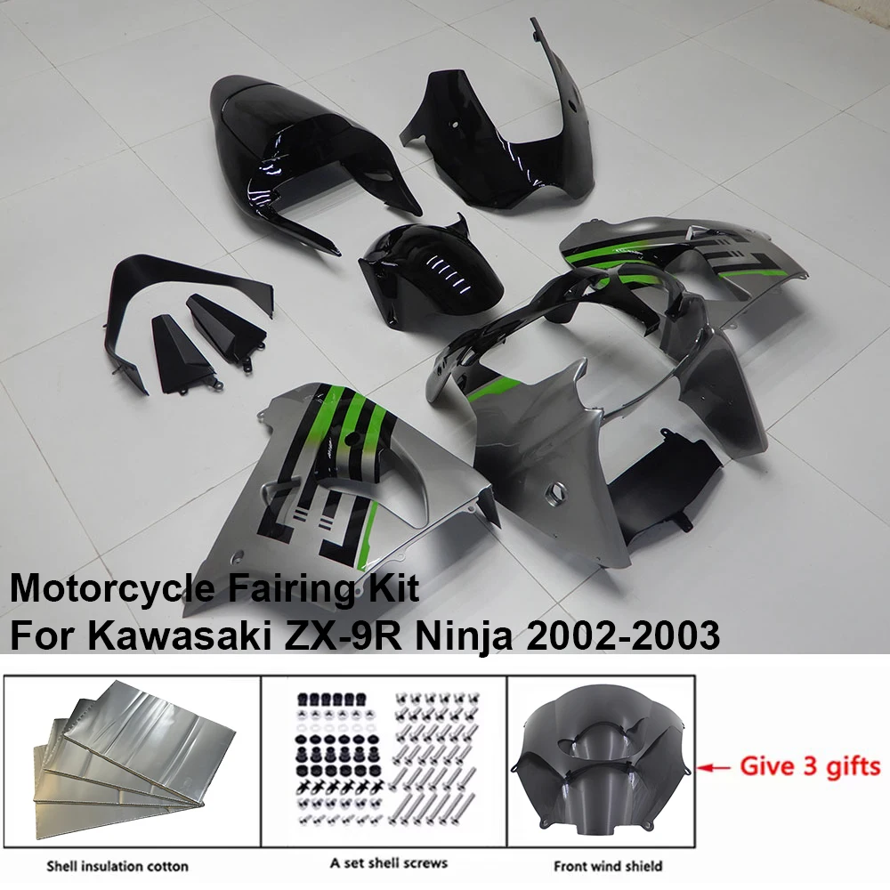 

For Kawasaki Ninja ZX-9R 2002-2003 Fairing Motorcycle Set Body Kit Decoration Plastic Guard Plate Accessories Shell K0918-106a