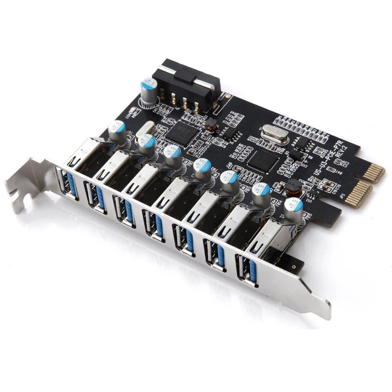 

SuperSpeed USB 3.0 7 Port PCI-E Express card with a 15pin SATA Power Connector PCIE Adapt NEC720201 and VL812 chipsets USB Cards